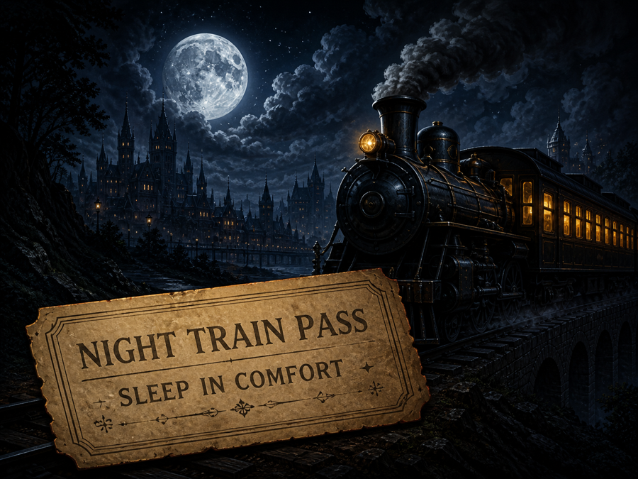 Moonlit Night Train and a Night Train Pass